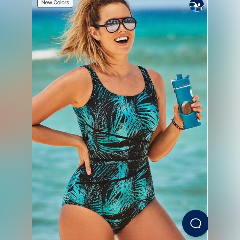 NWOT Swimsuits for All One Piece. Sz. 16